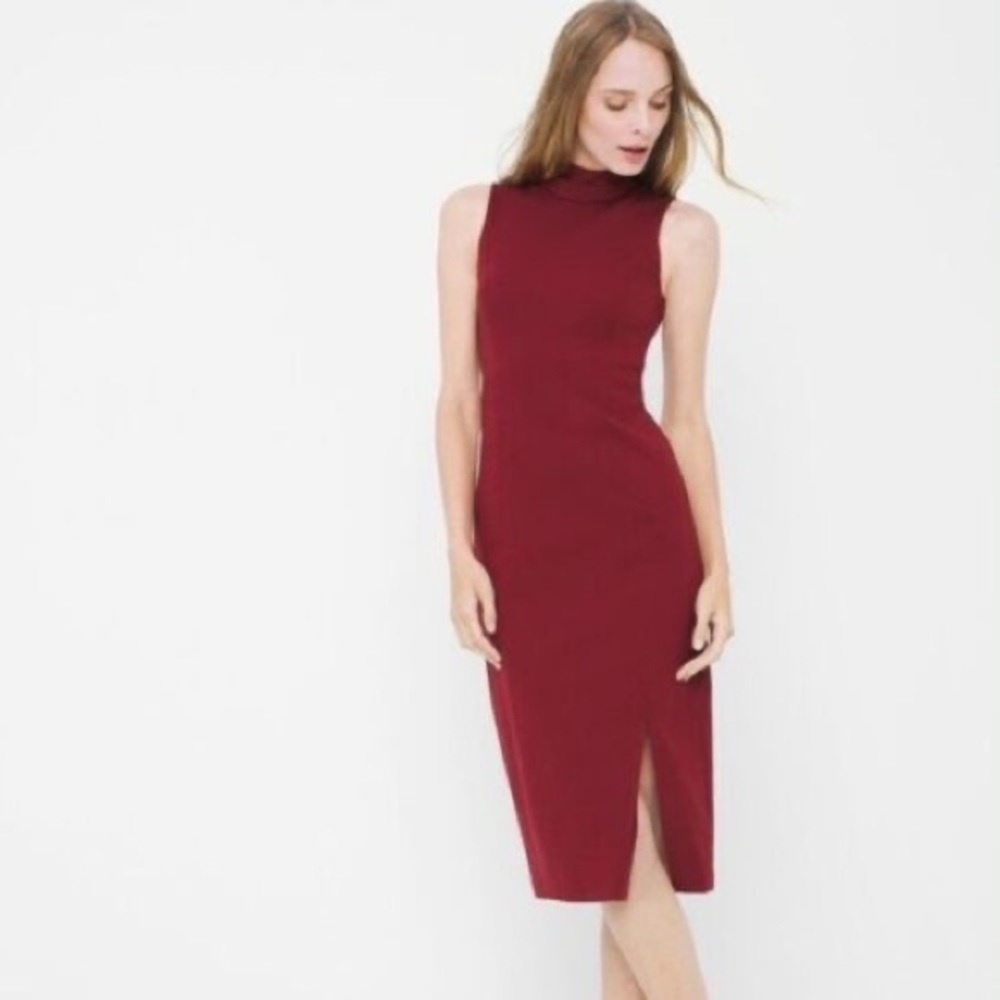 White House blck market burgundy dress Sz 14